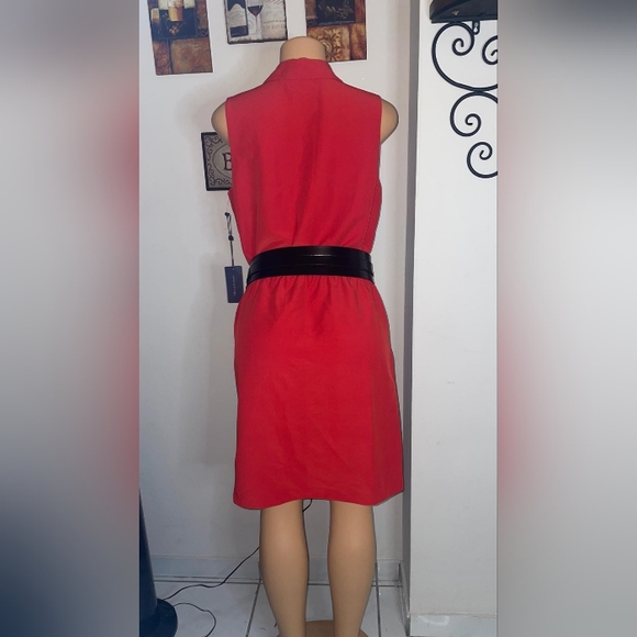 NWT TOMMY HILFIGER RED DRESS SLEEVELESS SIZE 12 belt no included - Picture 6 of 7